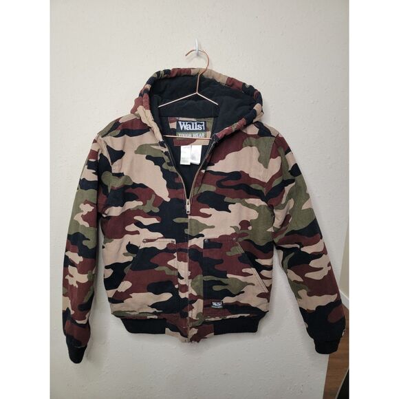 Boys Camouflage Hooded Jacket - Picture 1 of 3